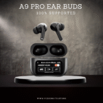 A9 Pro earbuds white – ANC wireless earbuds with touch control and best rate in Bangladesh