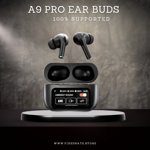 A9 Pro earbuds white – ANC wireless earbuds with touch control and best rate in Bangladesh