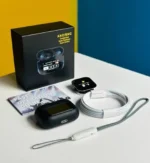 A9 Pro ANC Touch Screen Wireless Earbuds (Black) - Image 3
