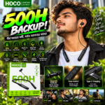 HOCO 500H Wireless Neckband Bluetooth Earphone – 500H Standby, Magnetic Earbuds & Voice Change - Image 5